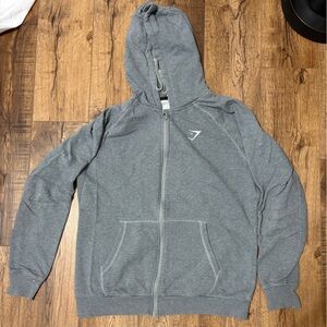 Gymshark Men's Zip Up Gray Sweater | Size XL